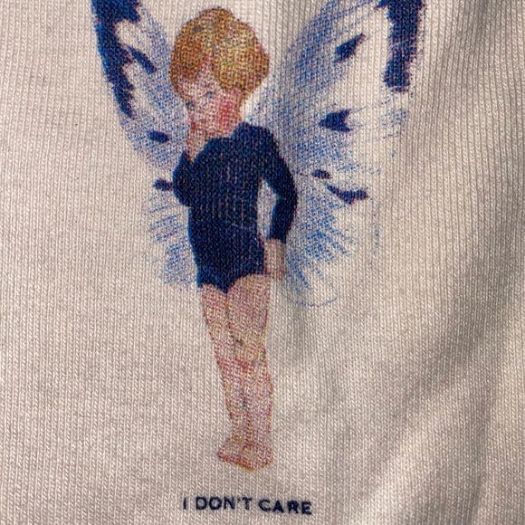 ‼️SOLD‼️BRANDY MELVILLE cream angel crop top - Picture 3 of 4